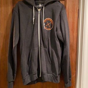 Charcoal grey zip up sweatshirt